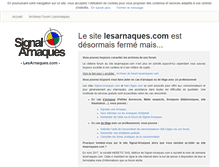 Tablet Screenshot of lesarnaques.com